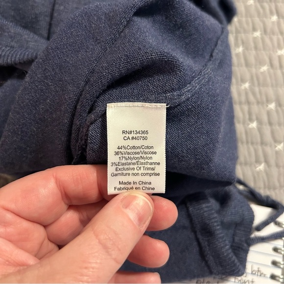 MarlaWynne Women’s Zip-Up Sweater Dress Size S Navy - Picture 6 of 7